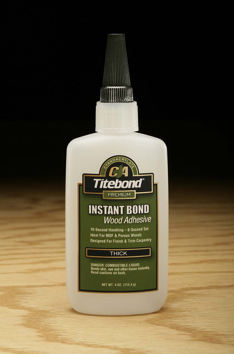 Titebond Instant Bond Thick Adhesive, 8-second Bond, Home Repair, Woodworking, Crafts, Moldings, Picture Frames, 4 oz. 6222 - Image 2